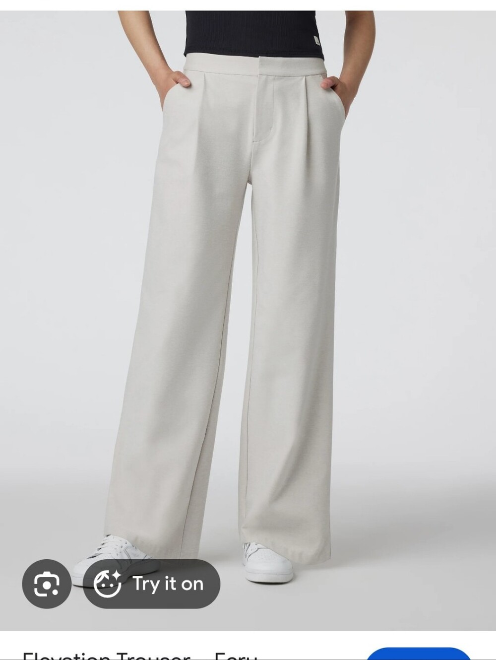 Vuori Ecru HeatherWide-Leg Elevation Pants Size L